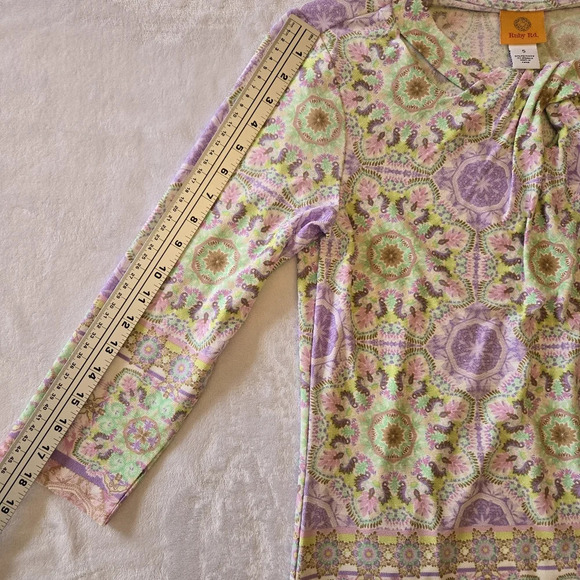 NWT Ruby Rd. Printed Blouse - Picture 5 of 8